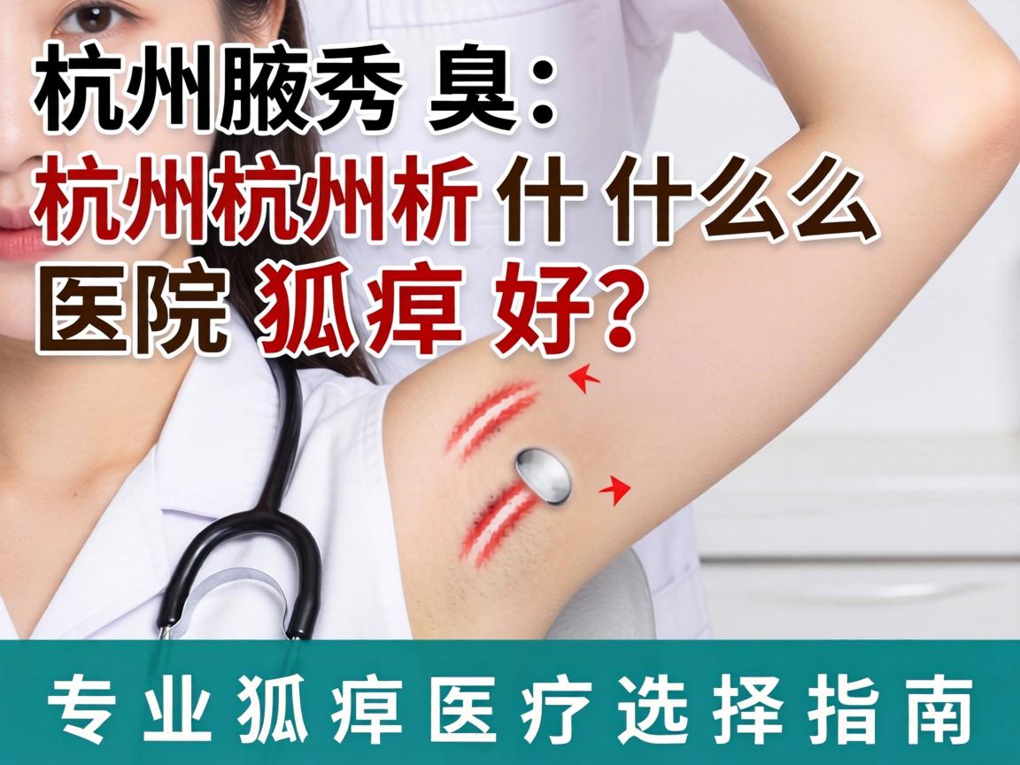 杭州腋秀解析，杭州什么医院狐臭好？专业狐臭医疗选择指南