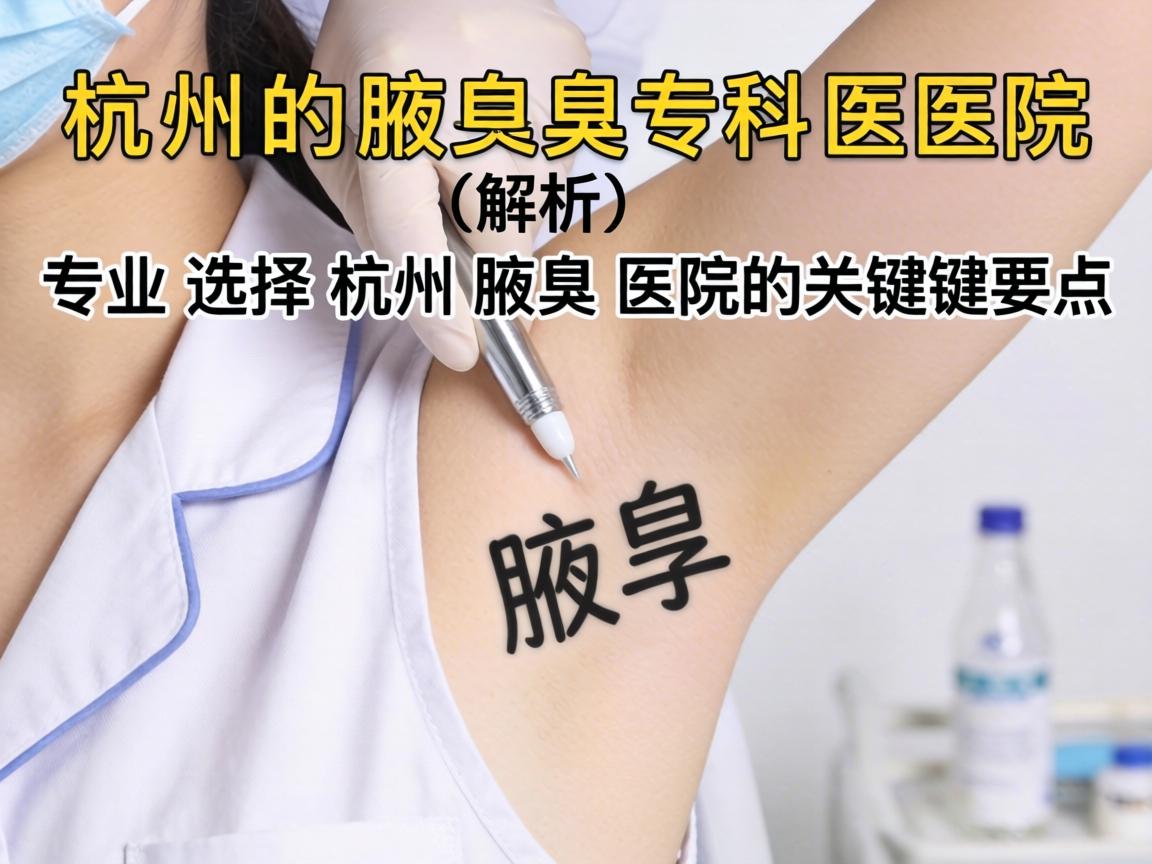 杭州腋臭专科医院解析，专业选择杭州腋臭医院的关键要点