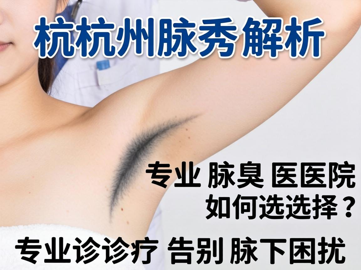 杭州腋秀解析，专业腋臭医院如何选择，专业诊疗告别腋下困扰