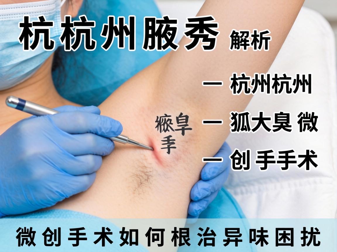 杭州腋秀解析，杭州狐臭微创手术，微创手术如何根治异味困扰