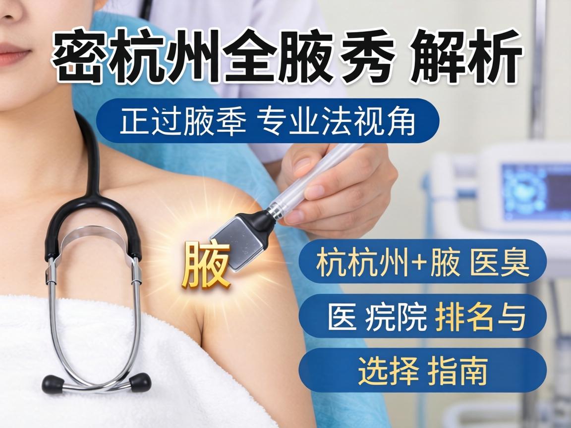 杭州腋秀解析，专业视角下的杭州腋臭医院排名与选择指南
