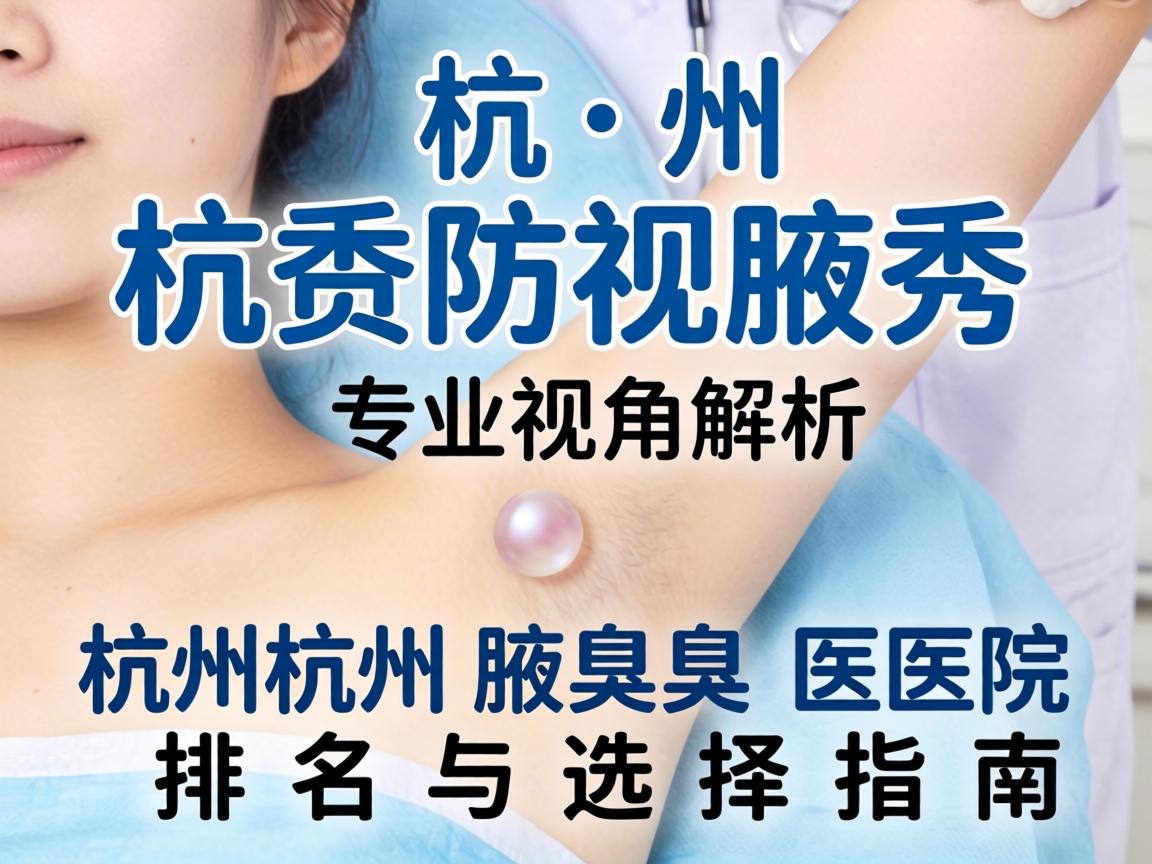 杭州腋秀解析，专业视角下的杭州腋臭医院排名与选择指南