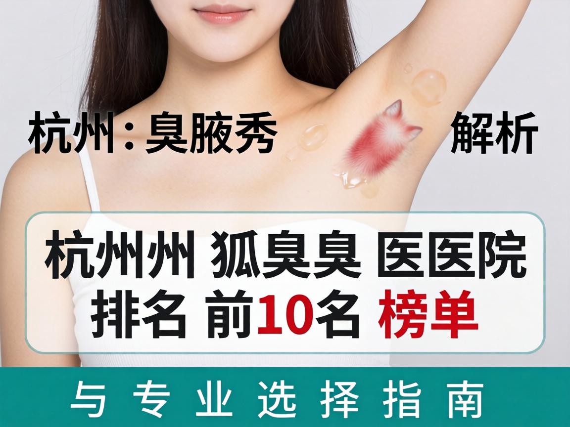 杭州腋秀解析，杭州狐臭医院排名前十名榜单与专业选择指南