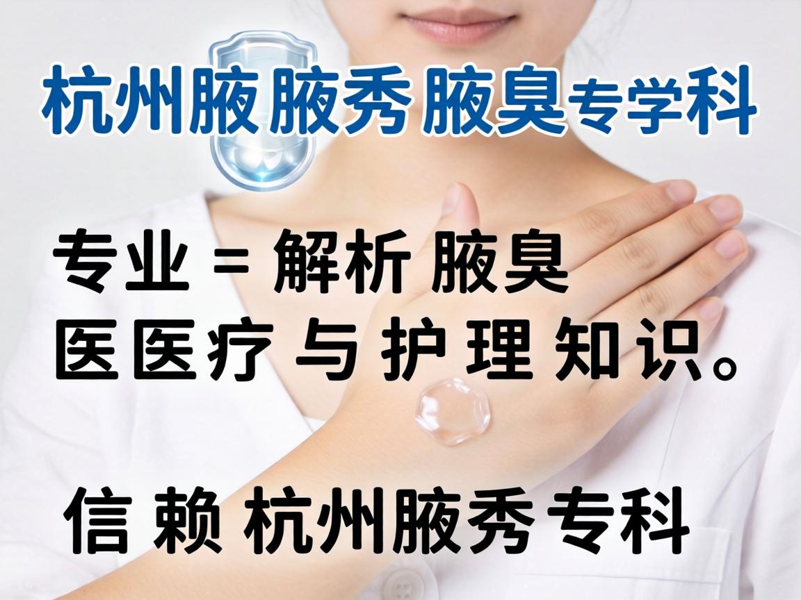 杭州腋秀腋臭专科，专业解析腋臭医疗与护理知识，信赖杭州腋秀专科