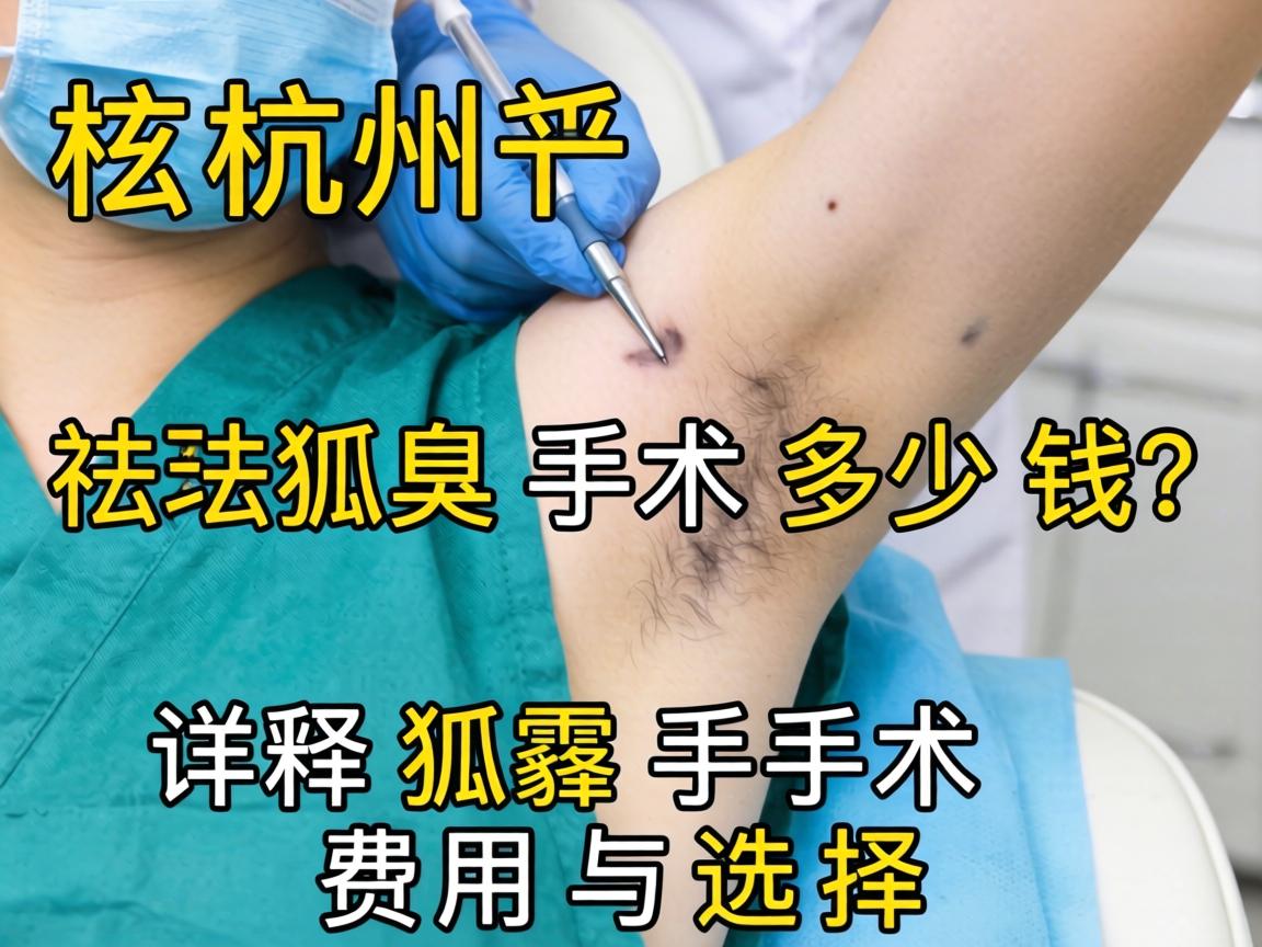 杭州祛狐臭手术多少钱？详解狐臭手术费用与选择