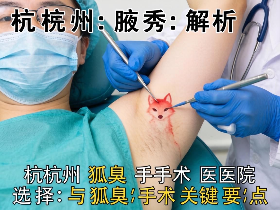 杭州腋秀解析，杭州狐臭手术医院选择与狐臭手术关键要点