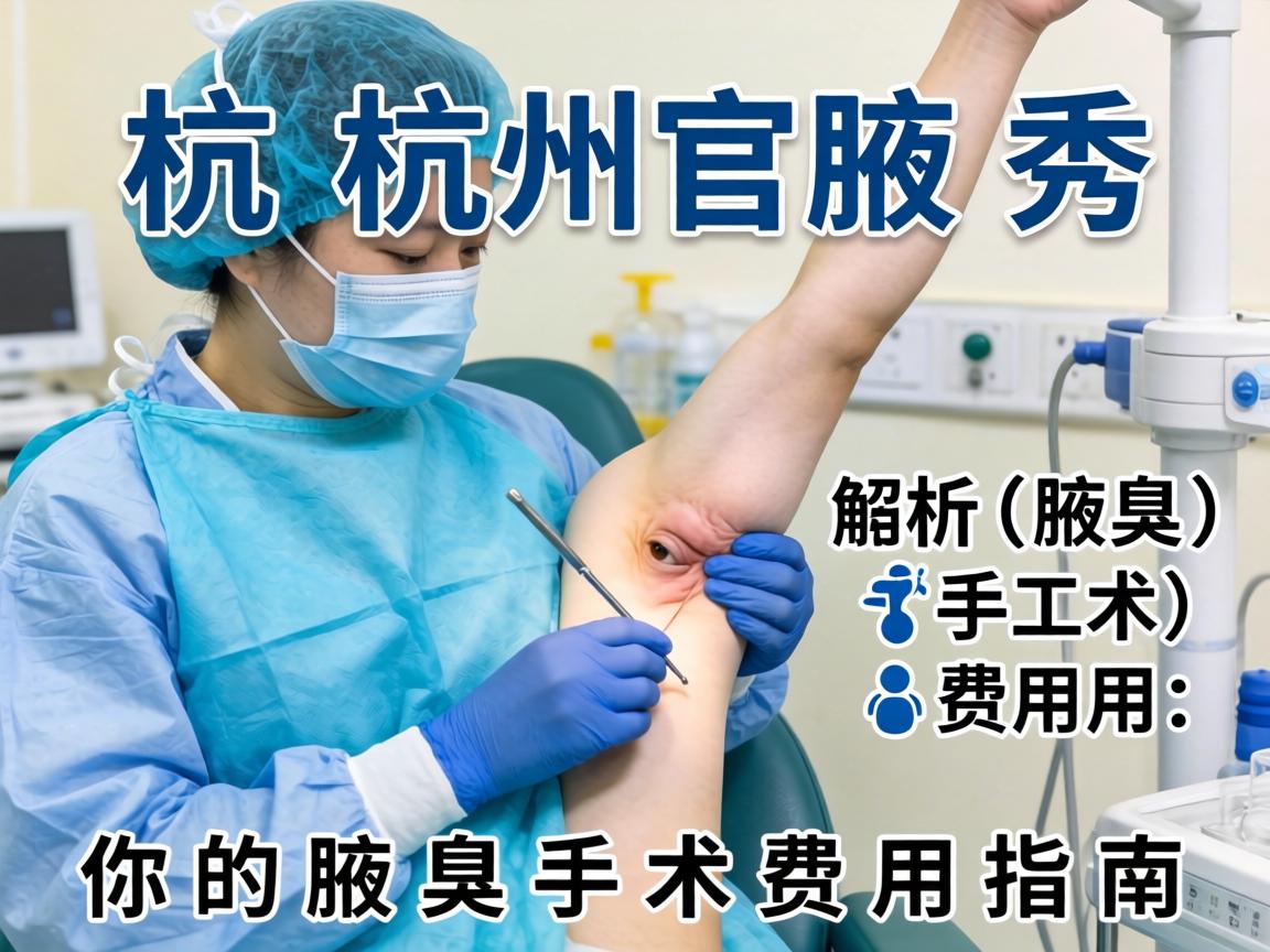 杭州腋秀解析腋臭手术费用，你的腋臭手术费用指南