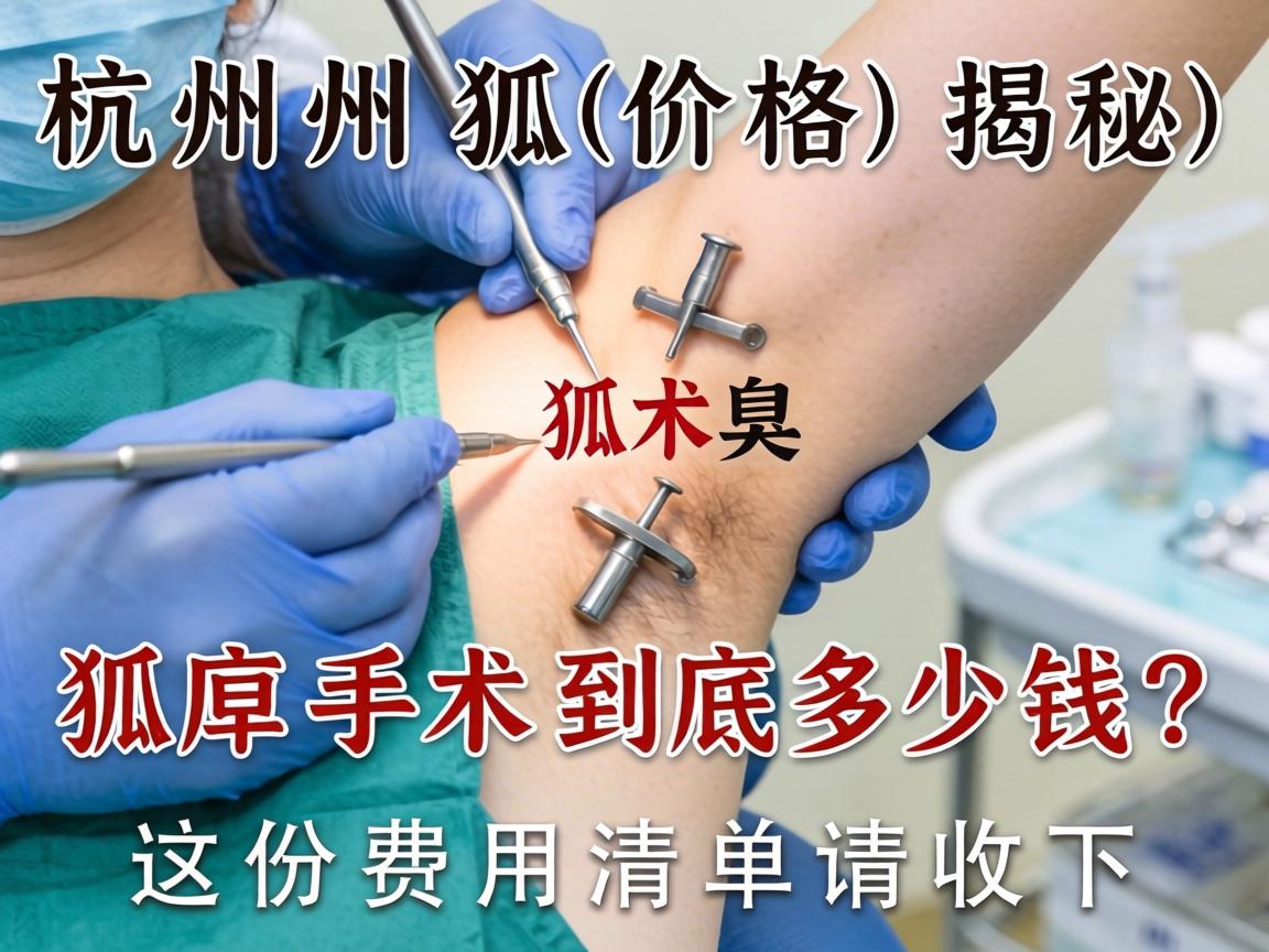 杭州狐臭手术价格揭秘，狐臭手术到底多少钱？这份费用清单请收好