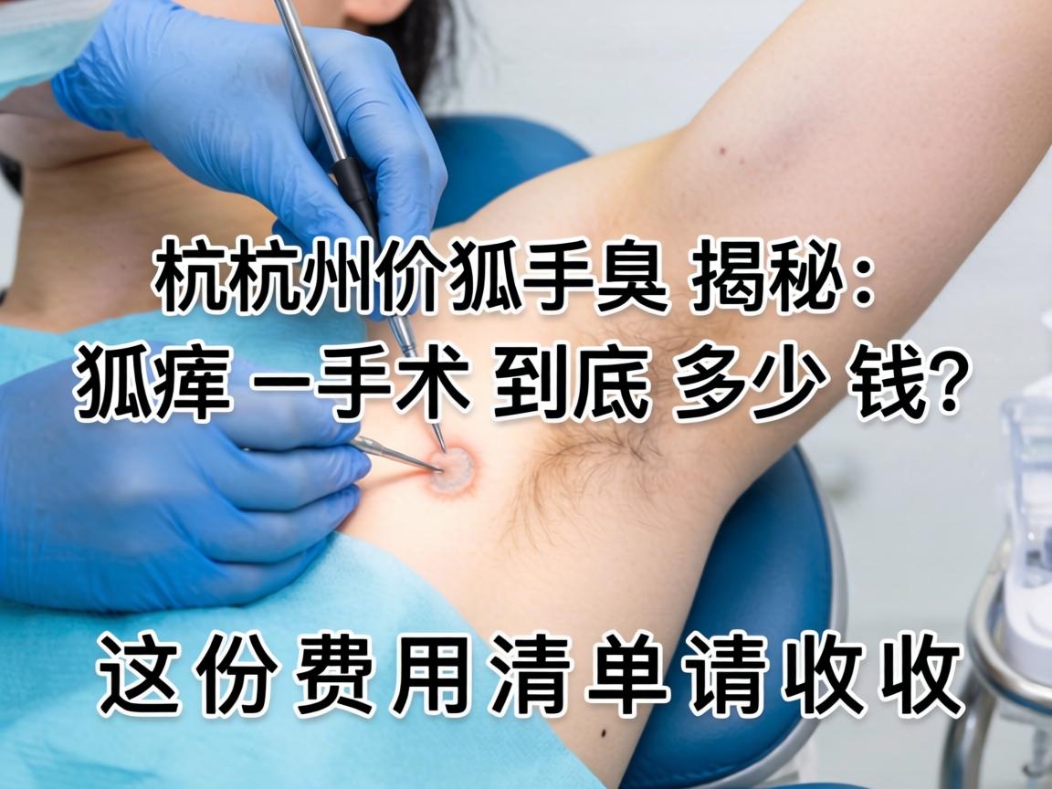 杭州狐臭手术价格揭秘，狐臭手术到底多少钱？这份费用清单请收好