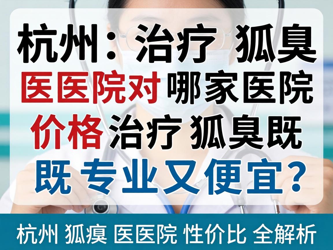 杭州治疗狐臭医院价格对比，哪家医院治疗狐臭既专业又便宜？杭州狐臭医院性价比全解析