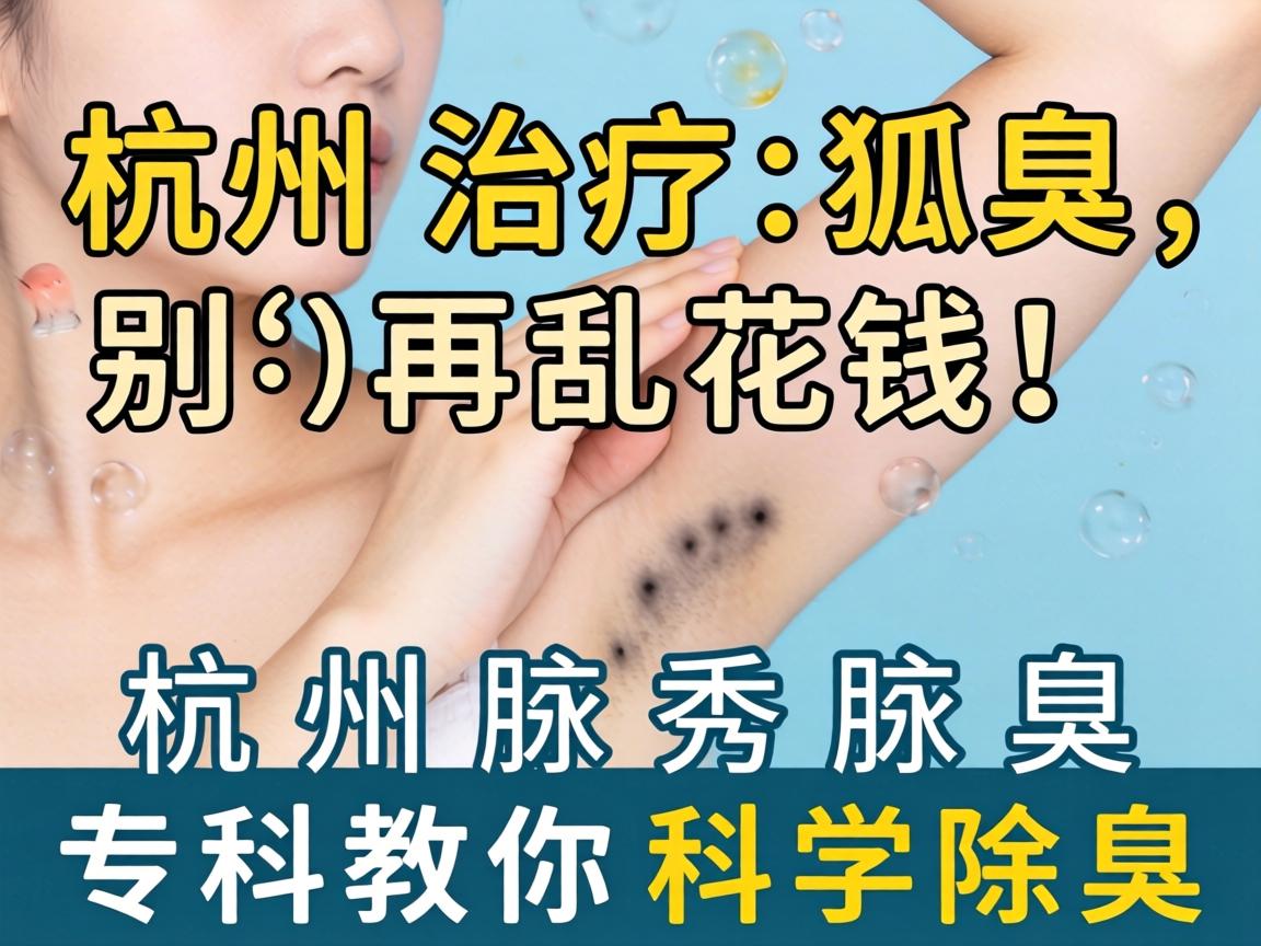 杭州治疗狐臭，别再乱花钱！杭州腋秀腋臭专科教你科学除臭