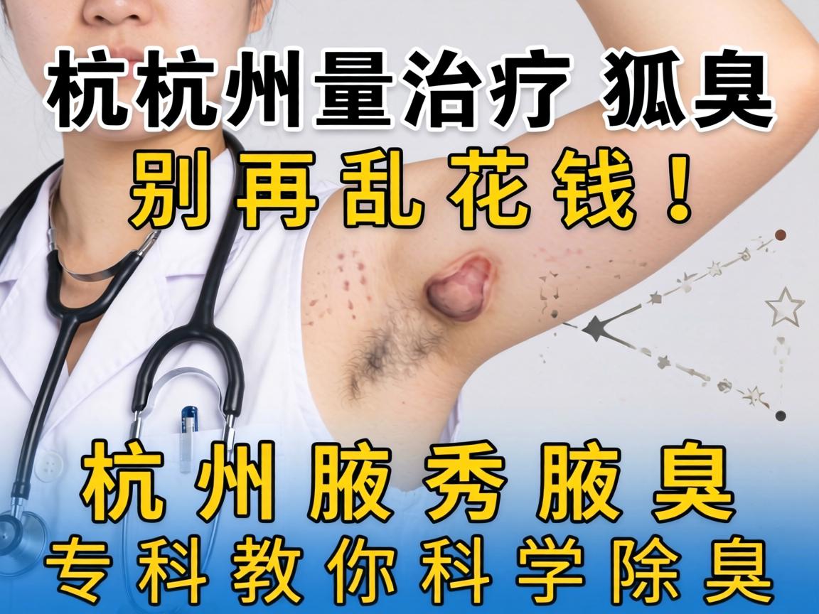 杭州治疗狐臭，别再乱花钱！杭州腋秀腋臭专科教你科学除臭