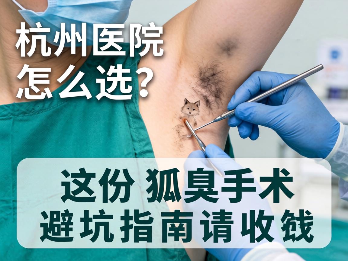 杭州狐臭手术医院怎么选？这份狐臭手术避坑指南请收好