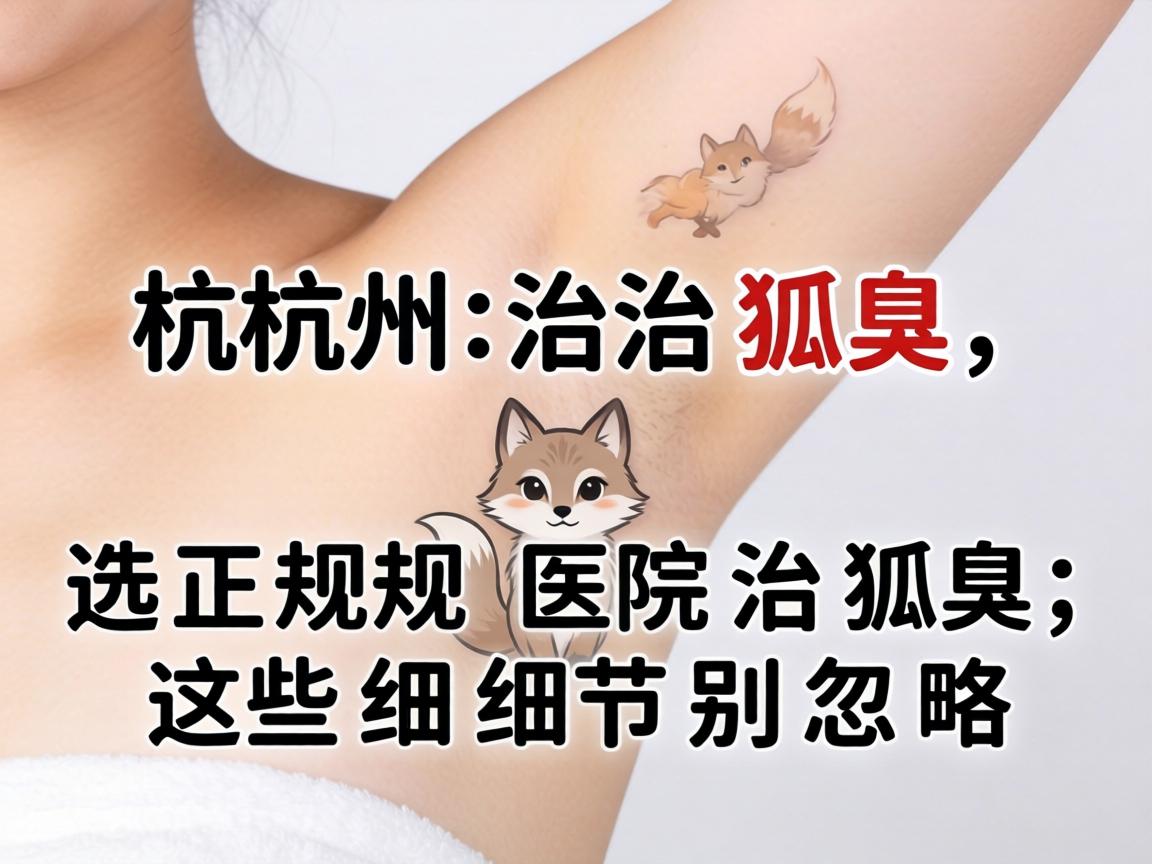 杭州治狐臭，选正规医院治狐臭，这些细节别忽略