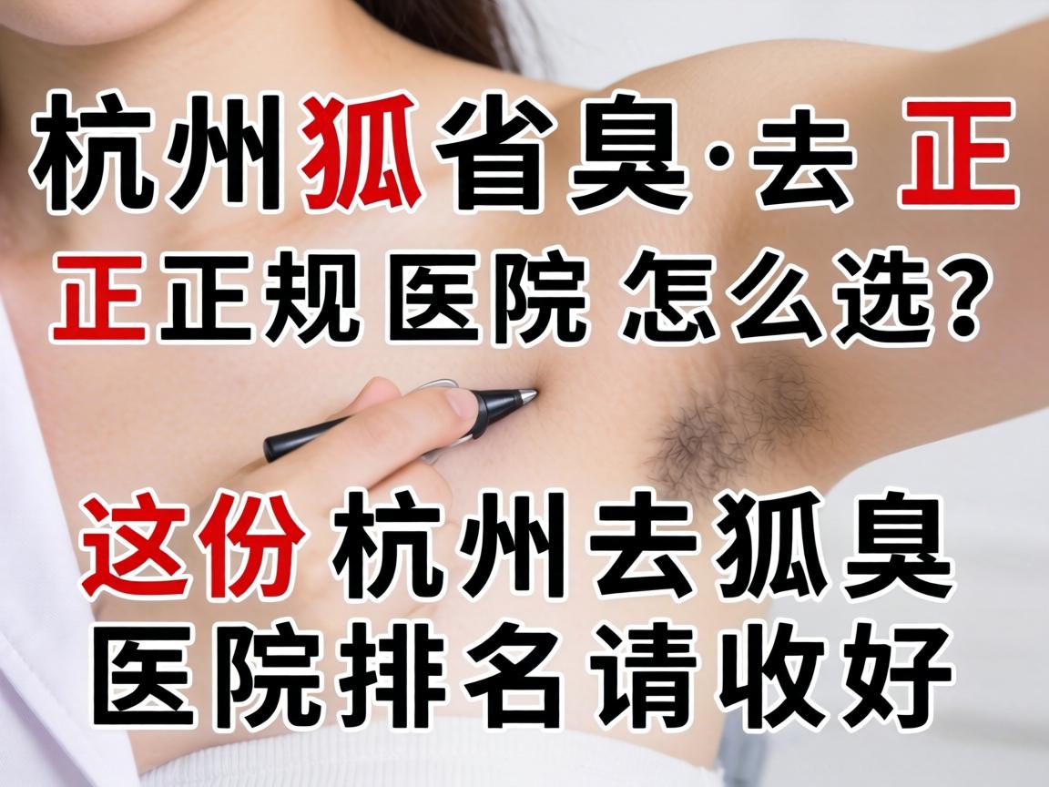 杭州去狐臭，正规医院怎么选？这份杭州去狐臭医院排名请收好