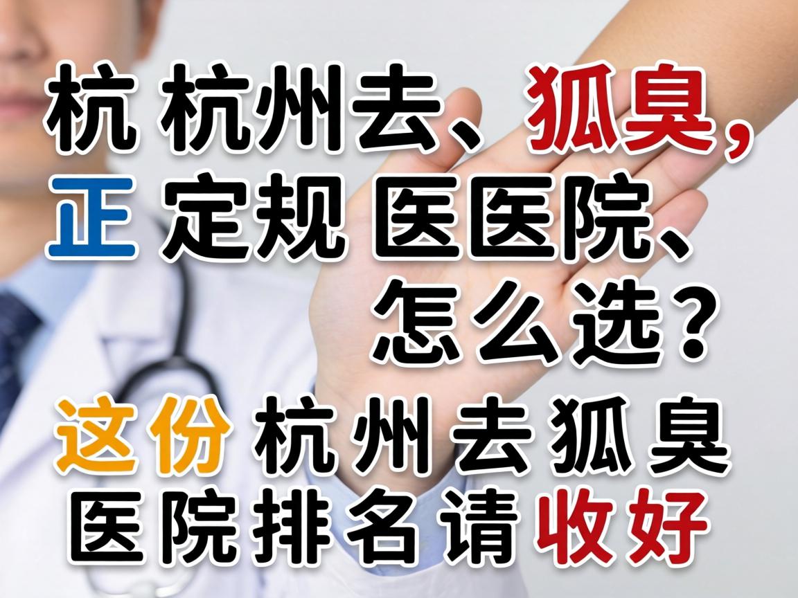 杭州去狐臭，正规医院怎么选？这份杭州去狐臭医院排名请收好