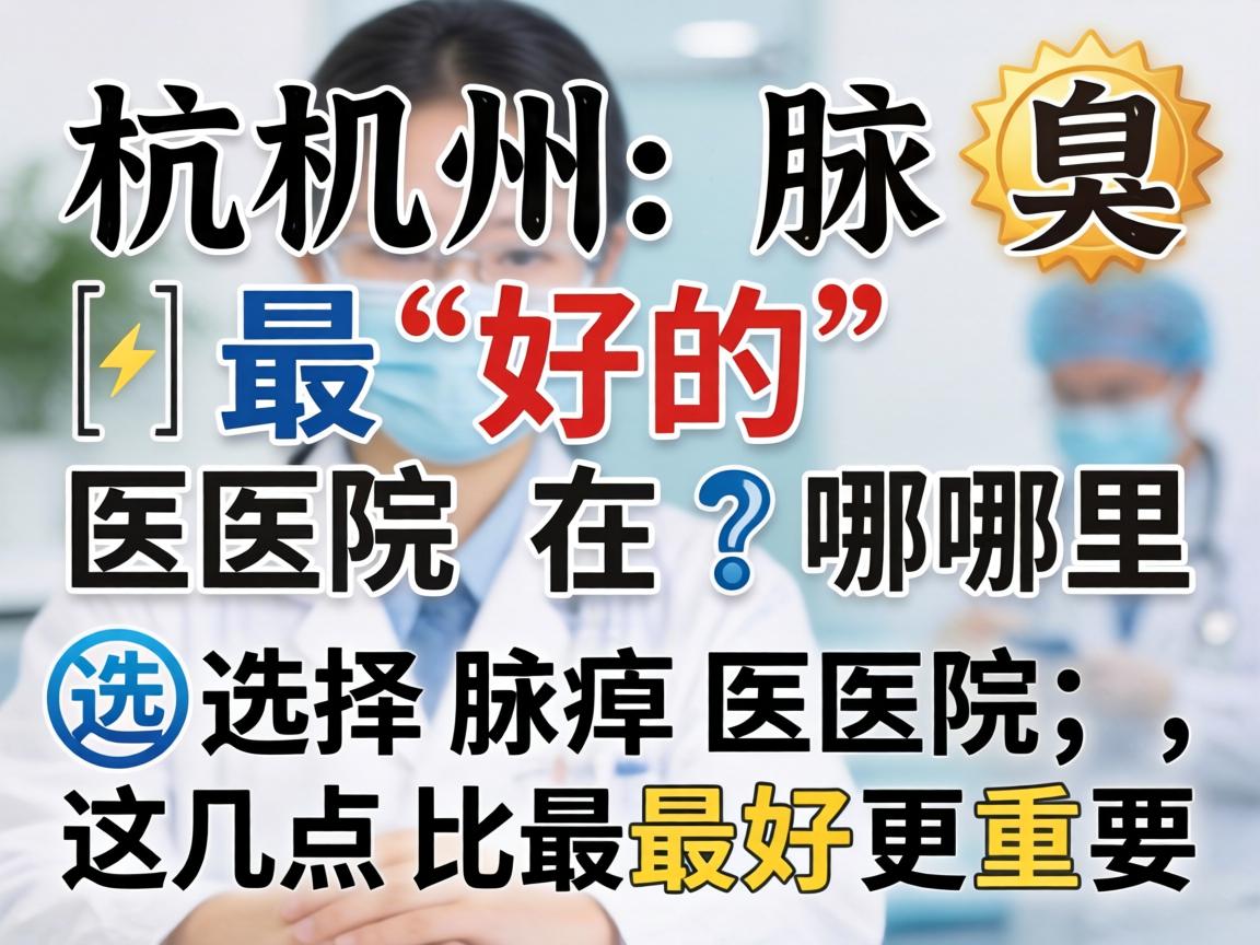 杭州腋臭最好的医院在哪里？选择腋臭医院，这几点比最好更重要